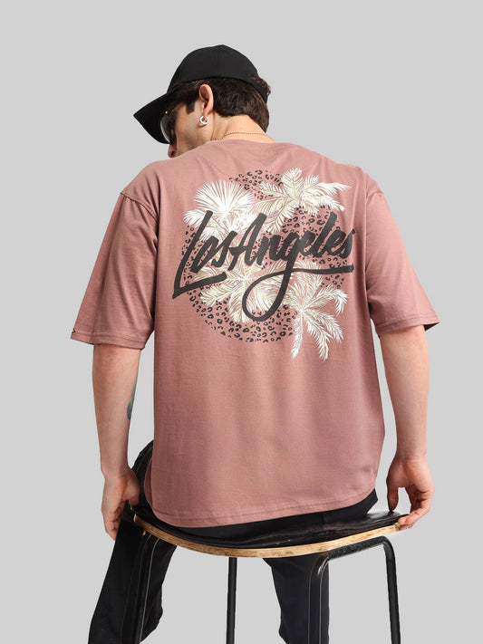 Los Angles Dusty Pink Half Sleeve T-Shirt