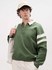 ColorBlock Hunter Green Sweatshirt