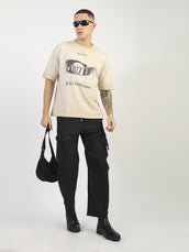 AcidWash Sunglass Biscuit Half Sleeve T-Shirt