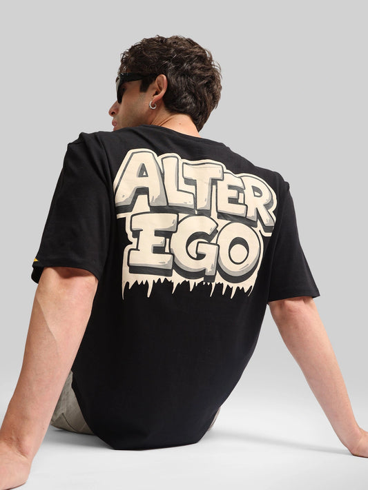 Alter Ego Black, Biscuit Half Sleeve T-Shirt