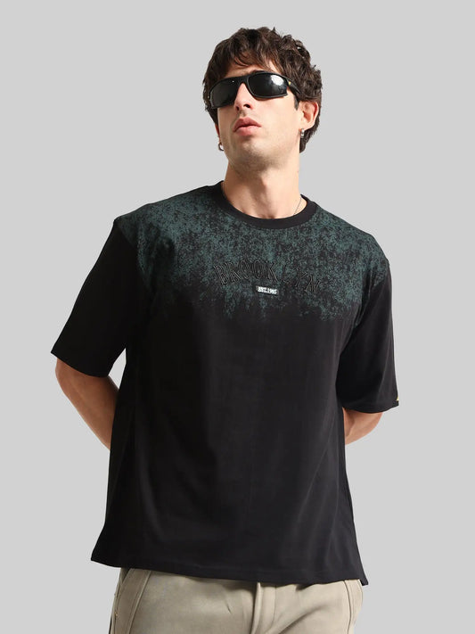 Brooklyn Embroidery Black Half Sleeve T-Shirt
