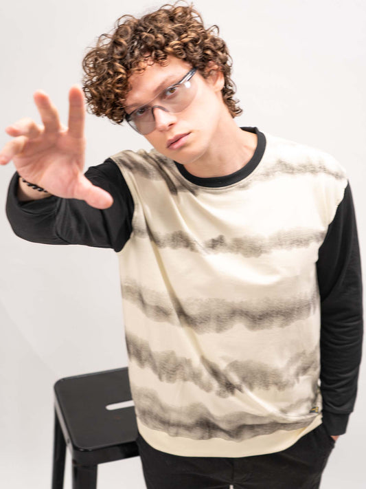 Overspray Cream Full Sleeve T-Shirt