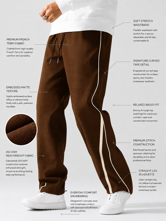 Power Piping Brown Baggy Trackpant