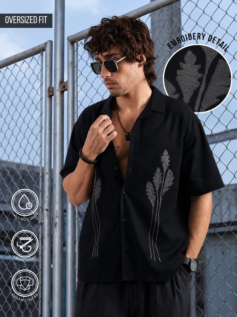 Midnight Flore Black Shirt