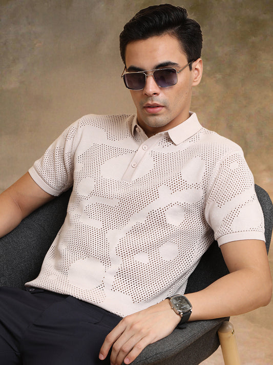 Whirlbird Light Pink Half Sleeve Polo T-Shirt