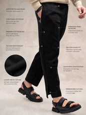 Black brooklyn track pants for men - view 2