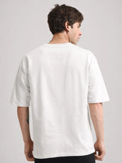 Ikigai Half White Half Sleeve T-Shirt