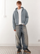 Dual Zip Light Grey Sweatshirt