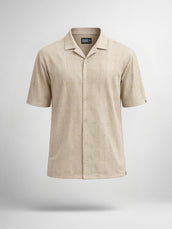 Rustic Knit Biscuit Half Sleeve Shirt