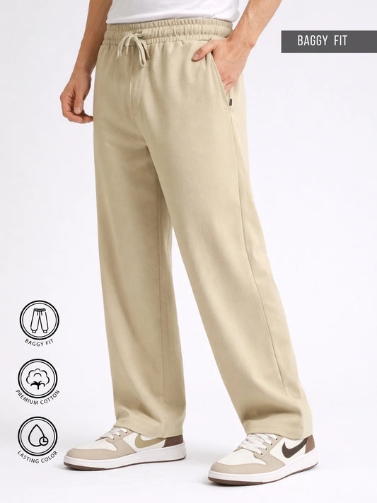 Canvas Baggy Fit Biscuit Track Pant