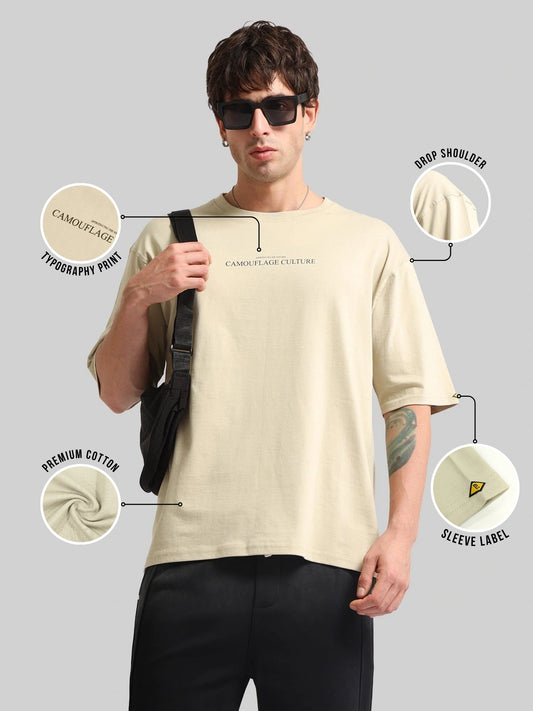 Chameleon Print Biscuit Half Sleeve T-Shirt