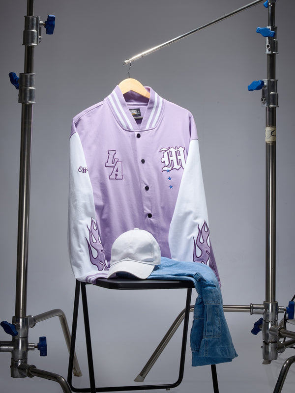LA Lavender Varsity Jacket