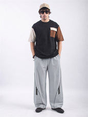 Atlanta Light Grey Baggy Fit Trackpant