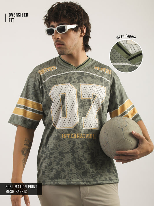 Mesh Jersey Green Tshirt