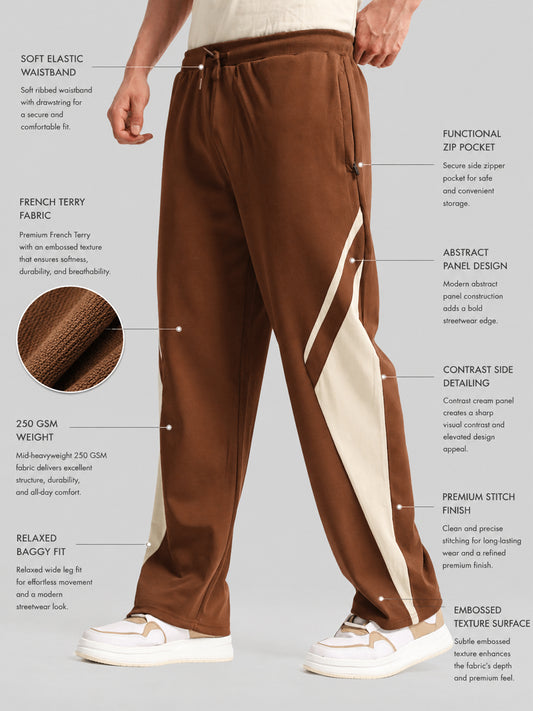 Razorline Brown Baggy Fit Trackpant