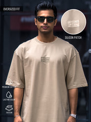 Silicon Patch Biscuit Half Sleeve T-Shirt