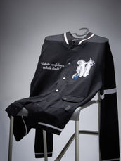 Varsity Black Full Sleeve Jacket