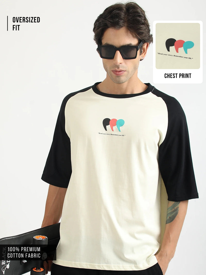 Comma Cream Half Sleeve T-Shirt