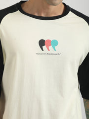 Comma Cream Half Sleeve T-Shirt