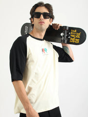 Comma Cream Half Sleeve T-Shirt