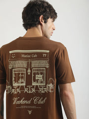 Weekend Club Brown Half Sleeve T-Shirt