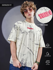 Stand Out Cream Half Sleeve T-Shirt
