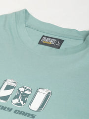 Cans Berly Green Half Sleeve T-Shirt