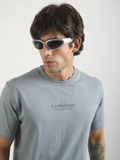 Skateboard Light Grey Half Sleeve T-Shirt