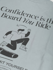Skateboard Light Grey Half Sleeve T-Shirt