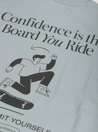 Skateboard Light Grey Half Sleeve T-Shirt