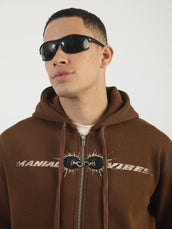 Iron clasp Brown Full Sleeve Sweatshirt
