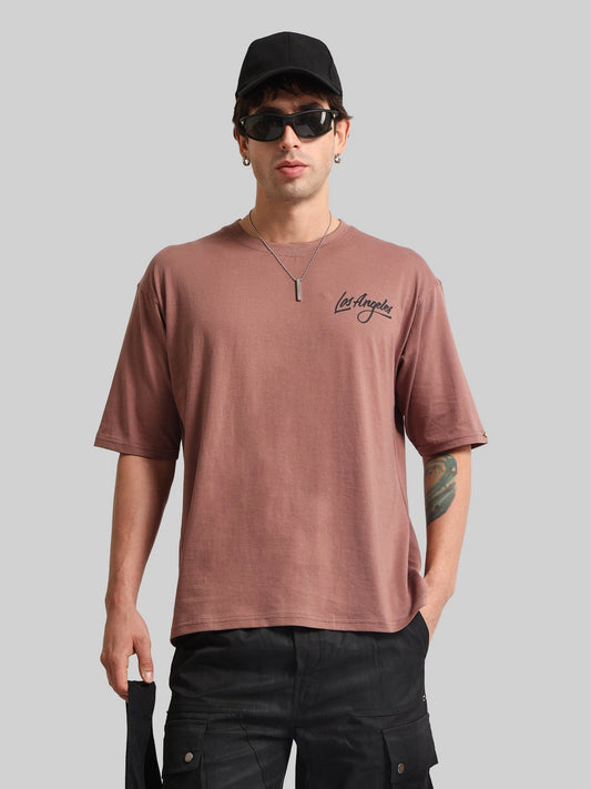 Los Angles Dusty Pink Half Sleeve T-Shirt