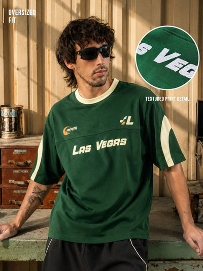 Las Vegas Bottle Green Half Sleeve T-Shirt