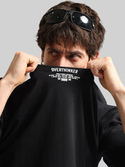 Overthinker Black Half Sleeve T-Shirt