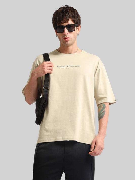 Chameleon Print Biscuit Half Sleeve T-Shirt