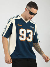 Teal Blue Athletic Half Sleeve T-Shirt
