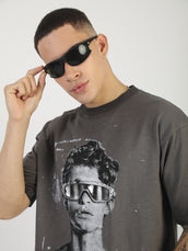 AcidWash Dark Grey Half Sleeve T-Shirt