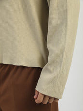 Biscuit Raw Edges Full Sleeve T-Shirt