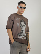 AcidWash Dusty Pink Half Sleeve T-Shirt
