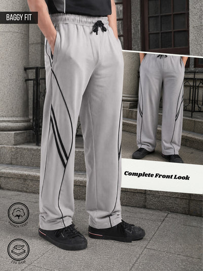 Portland Silver Grey Baggy Fit Trackpant