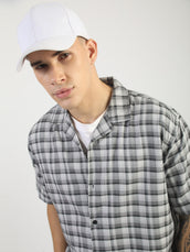 Plaid Checks Grey Shirt