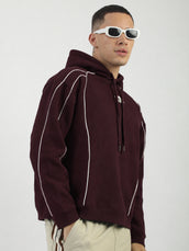 Detroit Arc Burgundy Full Sleeve Sweatshirt