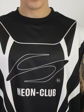 Neon Club Mesh Black Sleeveless T-Shirt