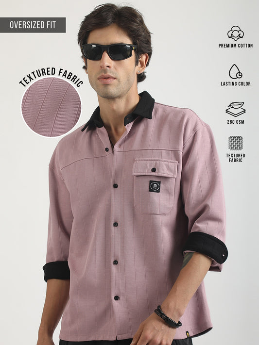 Brooklyn Knit Pink Full Sleeve Shirt