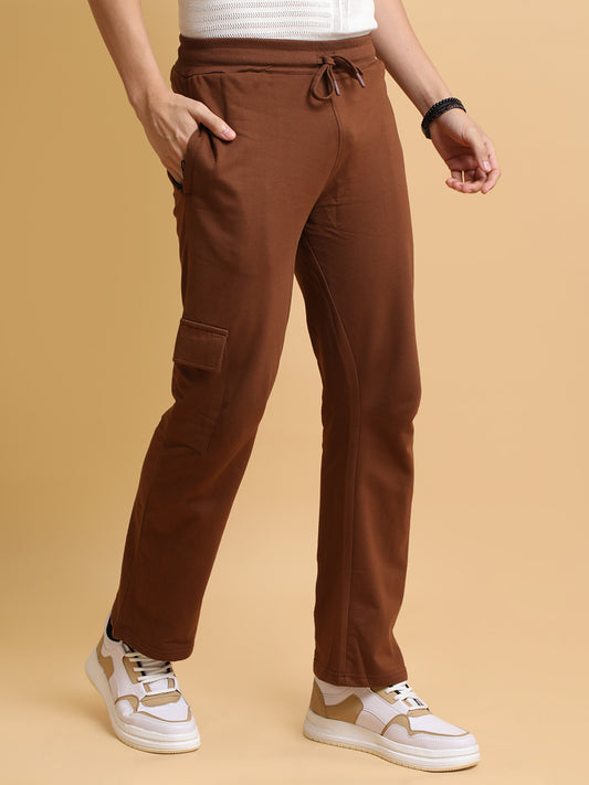 Solid Brown Baggy Fit Cargo