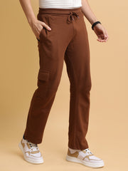 Solid Brown Baggy Fit Cargo