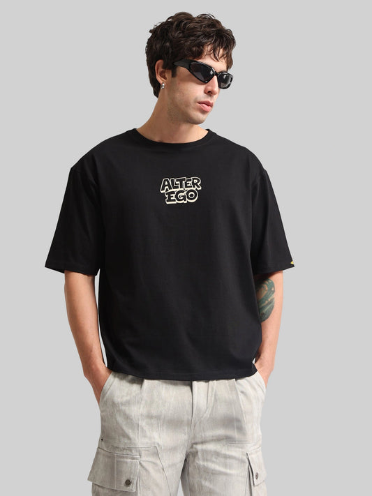 Alter Ego Black, Biscuit Half Sleeve T-Shirt