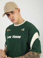 Las Vegas Bottle Green Half Sleeve T-Shirt