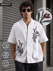 Burnt Botanica White Shirt
