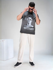 AcidWash Dark Grey Half Sleeve T-Shirt